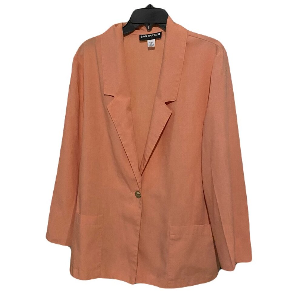 Sag Harbor Women's Peach Dress Jacket 16